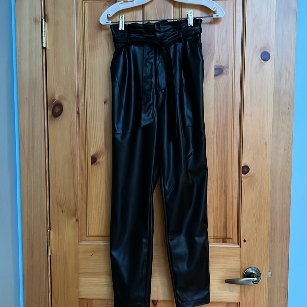 Pants BBDakota Black Faux Leather pants Sz 4